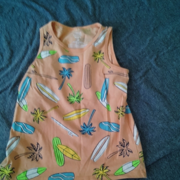 Falls Creek Other - Falls Creek Kids Tropical Surf Tank Top - Peach and Multicolor